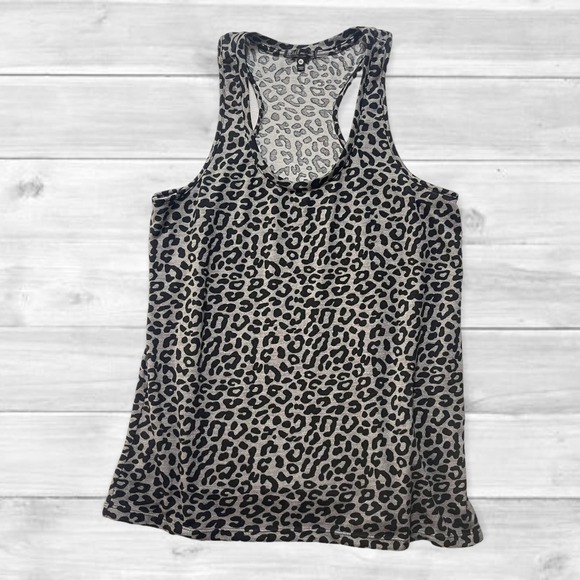 TART Intimates Womens Gray/Black Cheetah Print Tank Top‎ XL - Picture 1 of 4
